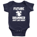 Cute Drummer Baby Shirt Drumming Baby Onepiece Future Drummer Just Like Daddy Baby Shower Gift Idea Many Sizes And Colors Graphic Tee – Everyday Comfort · Must-Have Style