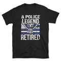 Retired Police Officer T Shirt Law Enforcement Retirement Gift Thin Blue Line Shirt Graphic Tee – Bold Style · Great Gift For Fans