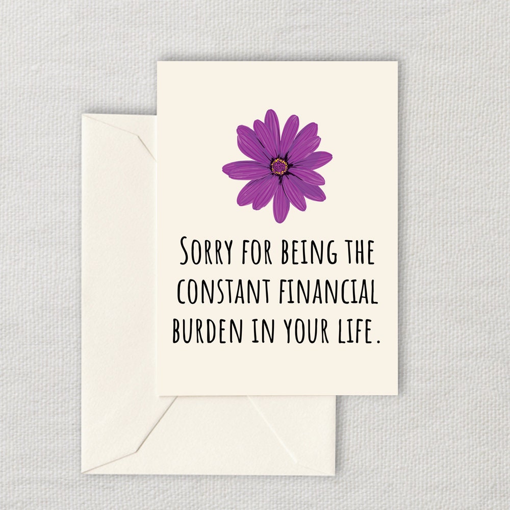 Printable Mother39s Day Card Funny Mother39s Day Card Mom Card Instant Download Financial Burden Last Minute Card Graphic Tee – Warm & Stylish · Great Gift For Fans