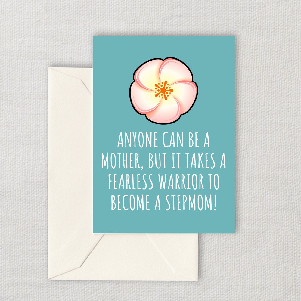 Cute Stepmother Printable Card Mother39s Day Card Stepmom Card Stepmother39s Birthday Instant Download Fearless Warrior Graphic Tee – Feel-Good Design · Top Pick For Any Outfit