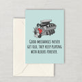 Printable Mechanic Birthday Card Funny Mechanic Greeting Card Old Mechanics Never Die Instant Download Last Minute Card Graphic Tee – Feel-Good Design · High-Quality Print