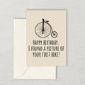 Printable Cyclist Birthday Card Funny Bicycle Birthday Card Cycling Greeting Card Your First Bike Instant Download Graphic Tee – Easygoing Wear · Must-Have Style
