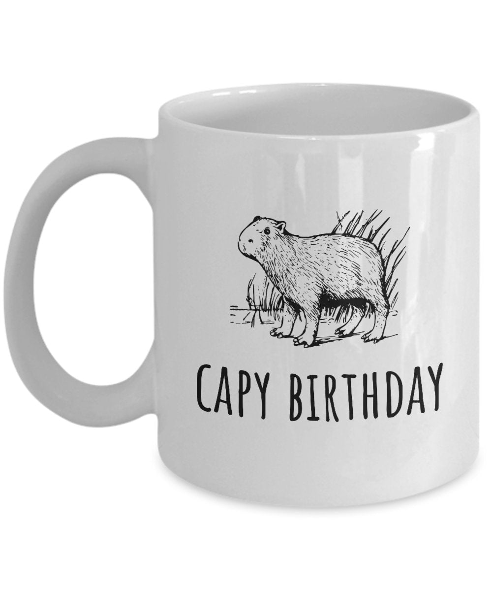 Cute Capybara Mug Capybara Birthday Gift Capy Birthday Cute Animal Pun Gift Graphic Tee – Bold Style · Top Pick For Any Outfit