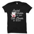 Cat Lover Shirt Social Worker Gift Social Worker Shirt Social Service Shirt Cat Lover TShirt Social Service Cat Lover By Night OS1124 Graphic Tee – Premium Graphic · Trending Graphic Apparel