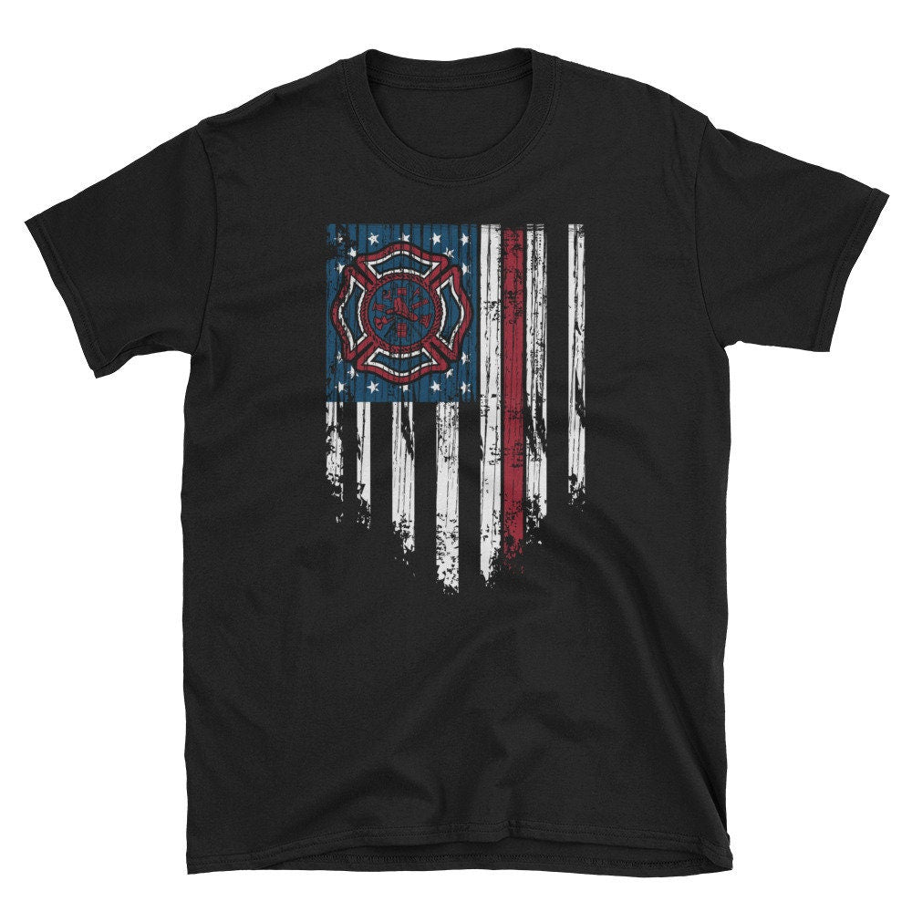 Firefighter Thin Red Line Flag Shirt USA Patriotic Fireman Tee Shirt Fourth of July American Flag Gift Graphic Tee – Feel-Good Design · Top Pick For Any Outfit