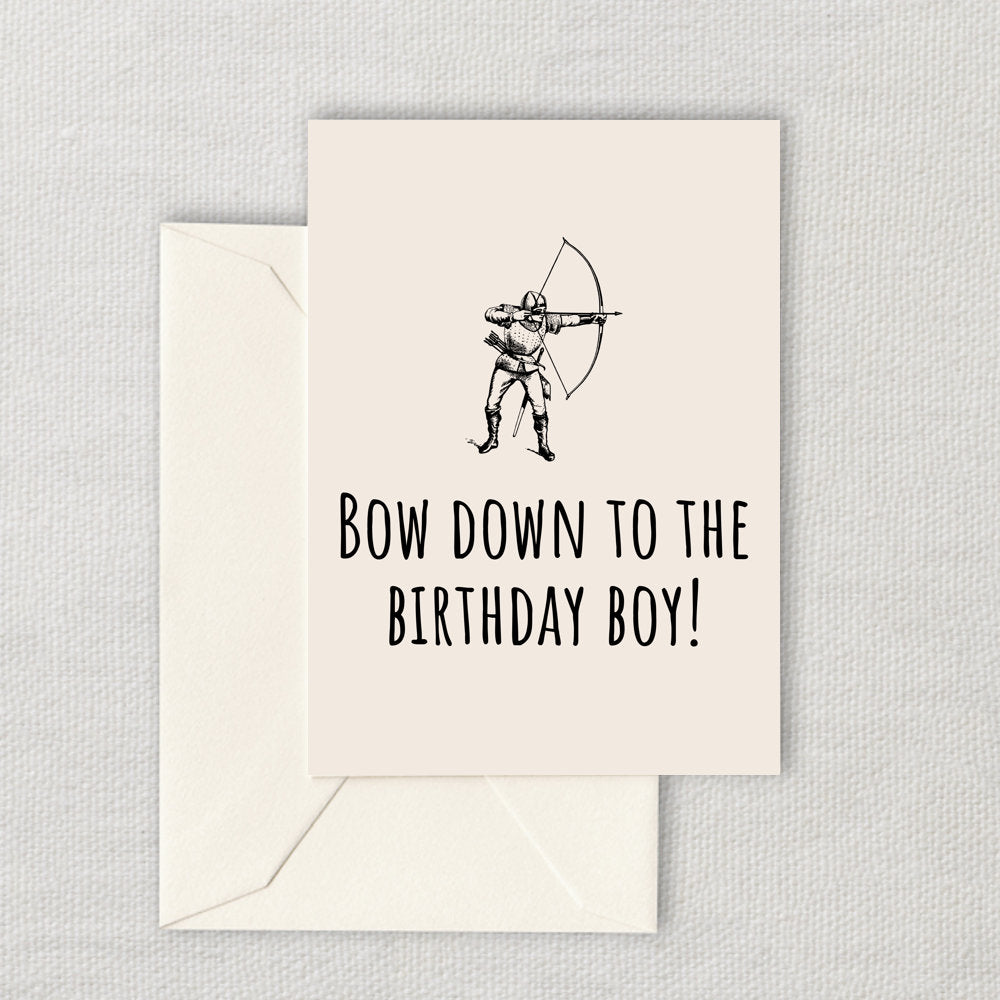 Printable Archer Birthday Card Funny Archery Birthday Card Downloadable Birthday Card Bow Down To The Birthday Boy Last Minute Card Graphic Tee – Bold Style · Perfect For Daily Wear
