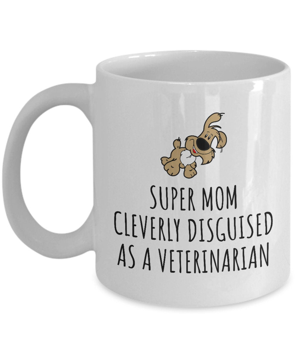 Veterinarian Mom Gift Veterinary Mother Present Mother39s Day or Birthday Gift Super Mom Veterinarian Coffee Mug Graphic Tee – Warm & Stylish · Perfect For Daily Wear