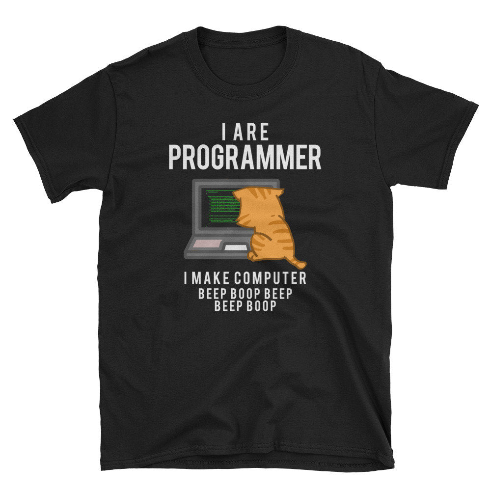 Funny Cat Computer Programmer Shirt Coder Shirt Computer Science Major Gift Graphic Tee – Feel-Good Design · High-Quality Print