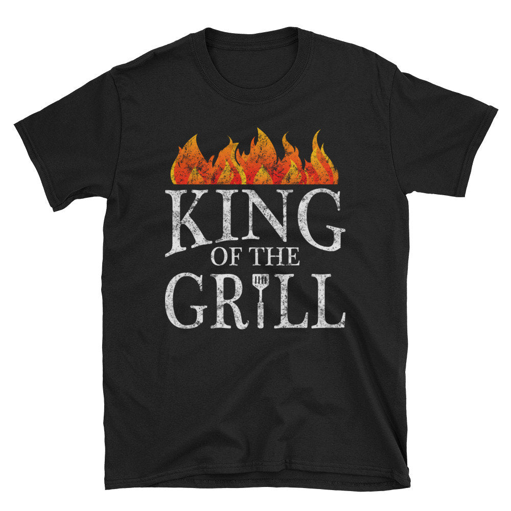 Funny BBQ Shirt Barbecue King of The Grill Pun T Shirt Gift Graphic Tee – Cozy Vibes · High-Quality Print