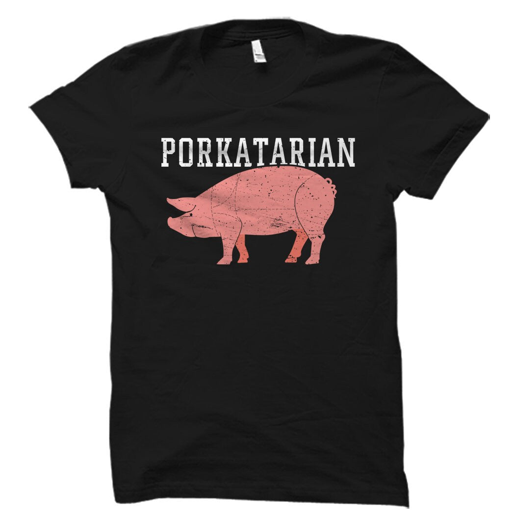 Porkatarian Shirt Porkatarian Gift Meat Lover Gift Meat Lover Shirt Pork Lover Gift Pork Lover Shirt Bacon Lover Gift Bacon OS3958 Graphic Tee – Soft Feel · Great Gift For Fans