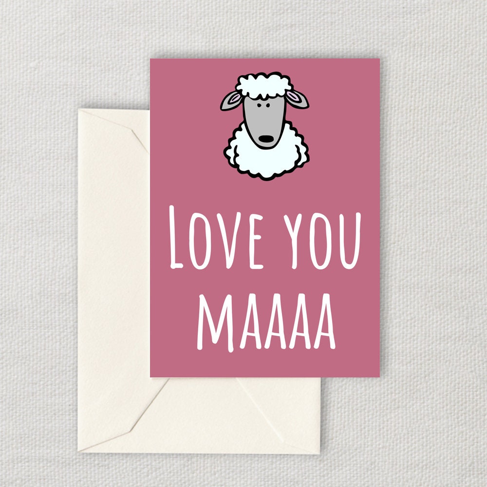 Cute Mother Printable Card Mother39s Day Card Sheep Mom Card Mother39s Birthday Instant Download Digital Card Love You Maaa Graphic Tee – Premium Graphic · Must-Have Style