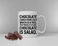 Chocolate Is Salad Mug Funny Chocolate Slogan Gift Graphic Tee – Cozy Vibes · High-Quality Print