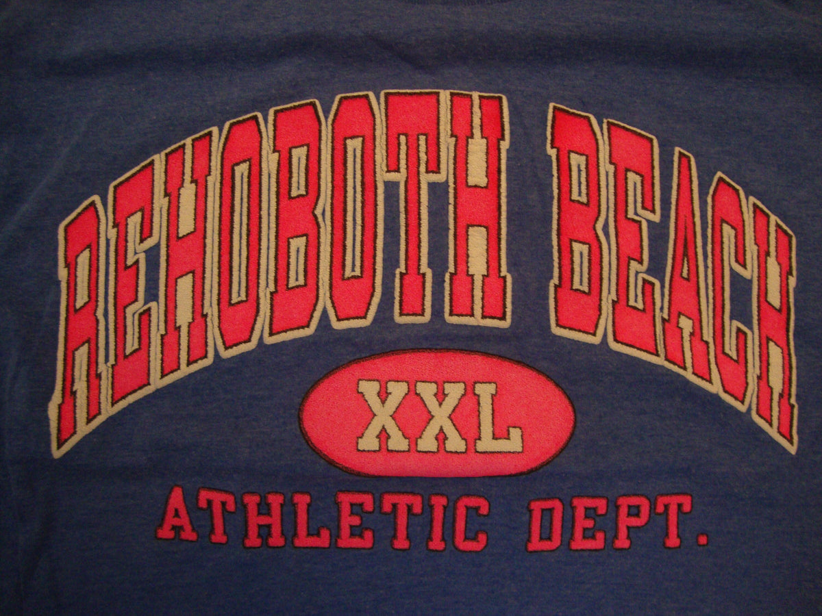 Vintage 8039s Rehoboth Beach Athletic Department Blue T Shirt Size M Graphic Tee – Soft Feel · Must-Have Style