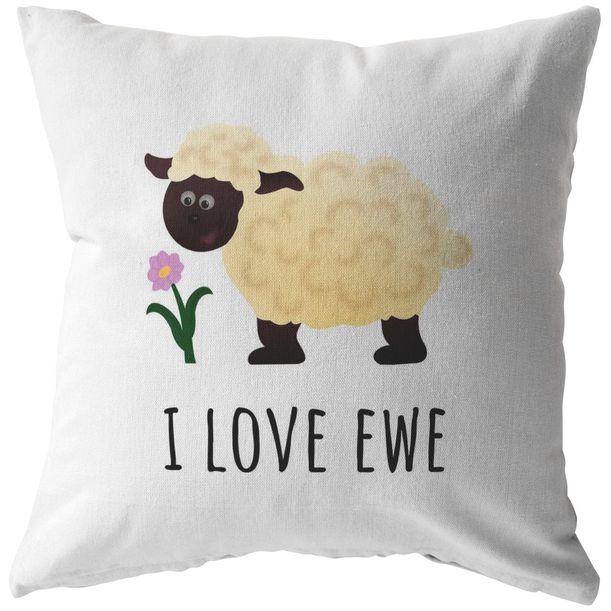 Romantic Throw Pillow Boyfriend or Girlfriend Gift I Love Ewe Cute Sheep Long Distance Relationship Valentine or Birthday Graphic Tee – Bold Style · Trending Graphic Apparel