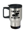 Concrete Mixer Travel Mug Funny Mixer Driver Gift Cement Mixer I Like It Wet She Likes It Hard Graphic Tee – Feel-Good Design · Must-Have Style