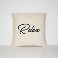 Relax Typography Print Pillow Case Zen Housewarming Gift Graphic Tee – Easygoing Wear · Great Gift For Fans