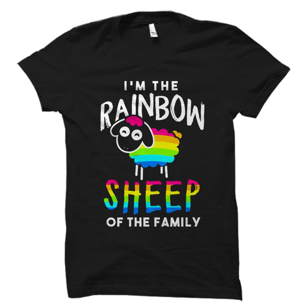 I39m The Rainbow Sheep Shirt Rainbow Sheep TShirt Gay Brother Shirt Gay Sister Shirt LGBT Shirt LGBT Gift Gay Son Gift Idea OS1611 Graphic Tee – Soft Feel · High-Quality Print