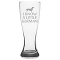 Funny Dachshund Beer Gift I Know A Little German Gift For Dachshund Owner Etched Beer Glass Pilsner Glass Graphic Tee – Premium Graphic · Great Gift For Fans
