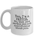 Pastor Coffee Mug Funny Pastor Gift Preacher Present That Last Sermon Graphic Tee – Warm & Stylish · Trending Graphic Apparel