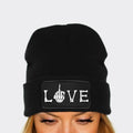 Love Skeleton Beanie Hat Middle Finger Goth Beanie Graphic Tee – Soft Feel · Perfect For Daily Wear