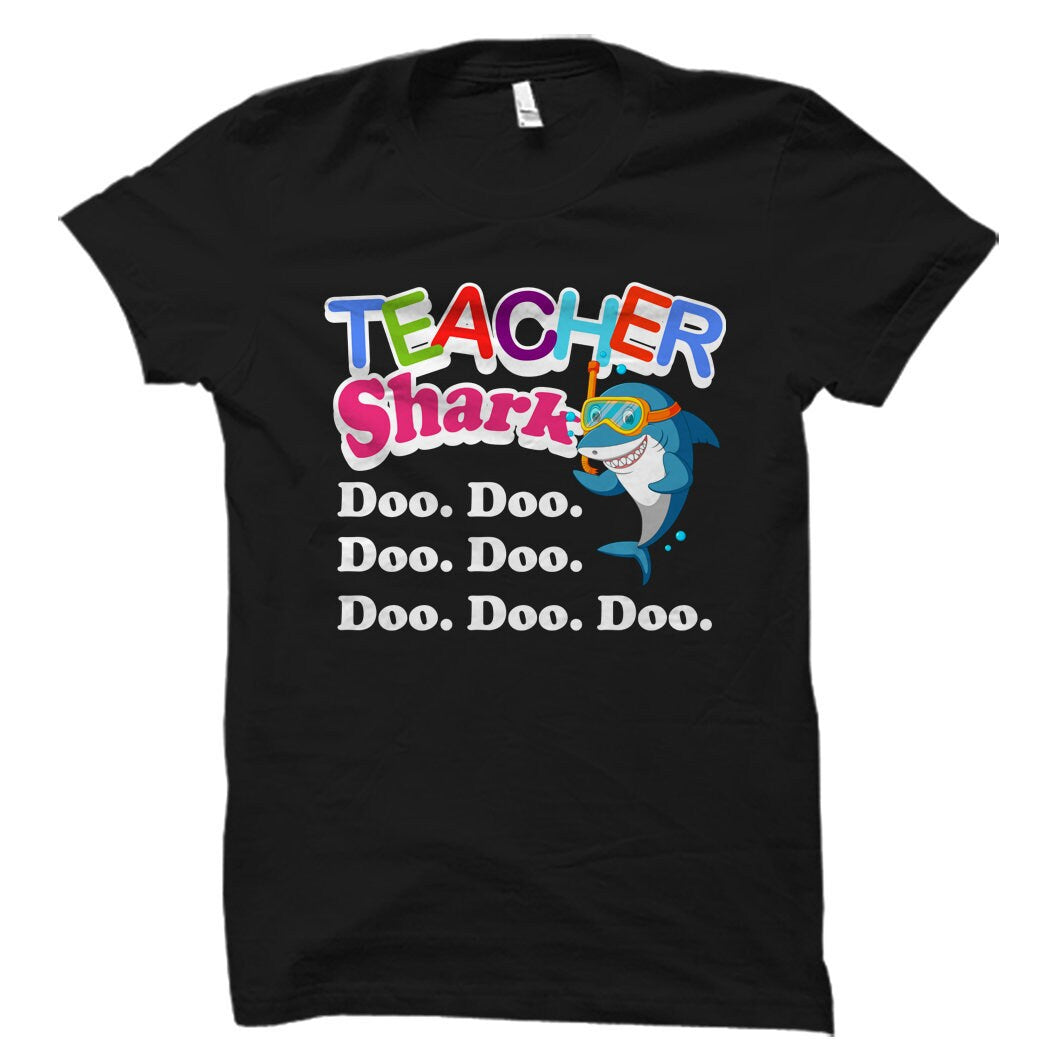 Teacher Shark Shirt Teacher TShirt Teacher Gift Gift for Teacher Shirt for Teacher Cute Teacher Gift Kindergarten Teacher OS1161 Graphic Tee – Everyday Comfort · High-Quality Print