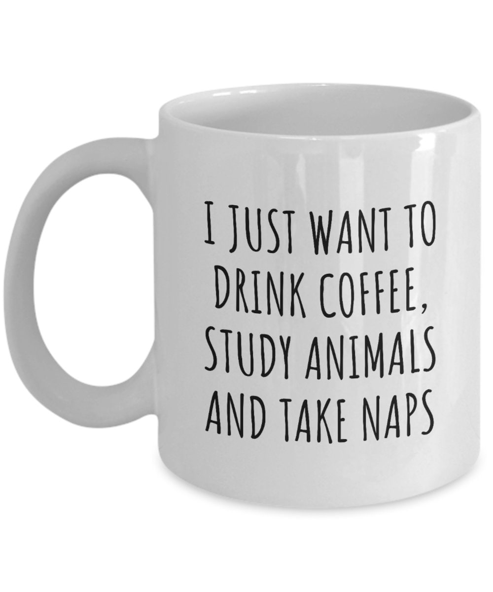 Funny Zoology Mug Zoology Student Gift Zoologist Present Study Animals And Take Naps Graphic Tee – Bold Style · High-Quality Print