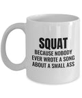 Personal Trainer Gift Fitness Instructor Coffee Mug Fitness Trainer Gift Squat Mug Funny Gym Gift Song About A Small Ass Graphic Tee – Everyday Comfort · Trending Graphic Apparel