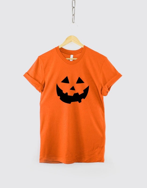 Kids Halloween Pumpkin Face TShirt Childrens Toddler Cute Halloween Trick Or Treat Shirt Graphic Tee – Premium Graphic · High-Quality Print
