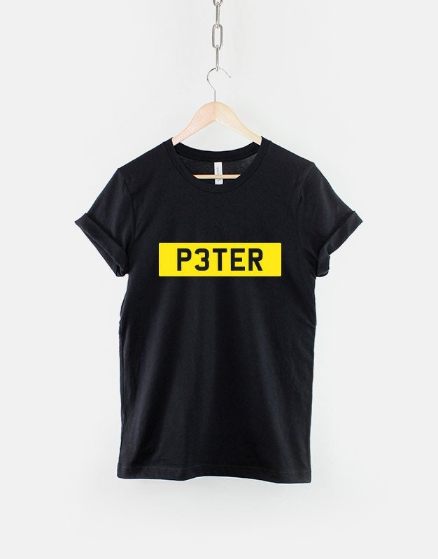 Custom Number Plate TShirt Your Custom Text Custom Name Shirt Graphic Tee – Easygoing Wear · Trending Graphic Apparel