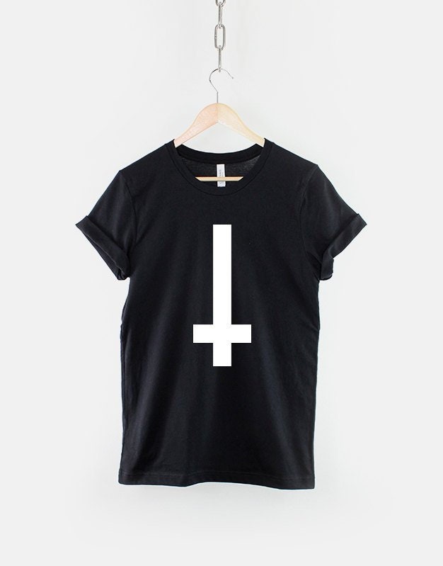 Upside Down Cross T Shirt Geometric Shape Hipster TShirt Graphic Tee – Cozy Vibes · Top Pick For Any Outfit