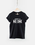 Property Of No One Single Ladies Girls Womens Slogan TShirt Graphic Tee – Bold Style · Great Gift For Fans