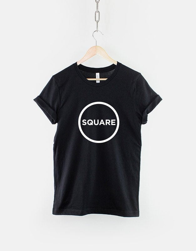 Mens Minimal TShirt Square Circle TShirt Square Print TShirt Circle Print Shirt Graphic Tee – Warm & Stylish · Trending Graphic Apparel
