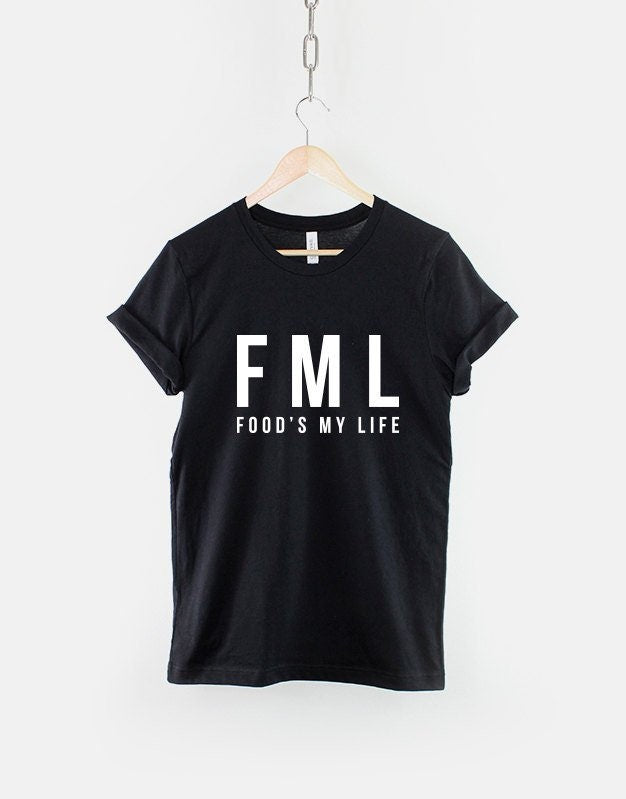 FML Tshirt Food39s My Life Tshirt Vegan Vegetarian Foodie T Shirt Graphic Tee – Cozy Vibes · High-Quality Print