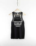 I Run On Caffeine Hot Wings And Inappropriate Thoughts Tank Top Tank Top – Fan Favorite · High-Quality Print