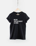 Relax The Guitarist Is Here TShirt Band Guitar Player TShirt Graphic Tee – Cozy Vibes · Must-Have Style