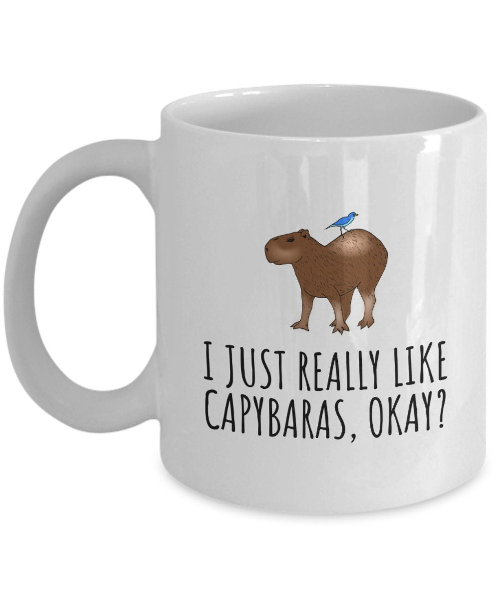 Funny Capybara Mug Capybara Lover Gift Idea Capybara Gift I Just Really Like Capybaras Okay Graphic Tee – Premium Graphic · Perfect For Daily Wear