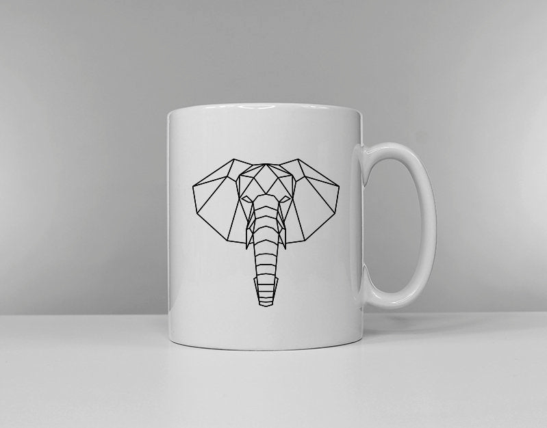 Geometric Elephant Mug Geometric Print Coffee Mug Elephant Gifts Elephants Geometric Animal Art Elephant Coffee Mugs Coffee Cup Graphic Tee – Bold Style · Must-Have Style