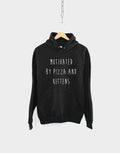 Cat Pizza Hoodie Motivated By Pizza and Kittens Hooded Sweater Kitten Cat Mom Sweatshirt Gift Hoodie – Cozy Vibes · Perfect For Daily Wear