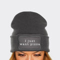 Pizza Beanie Hat I Just Want Pizza Beanies Slouchy Beanie Hats I Love Food Pizza Hat Pizza Party Winter Hat Graphic Tee – Fan Favorite · Must-Have Style
