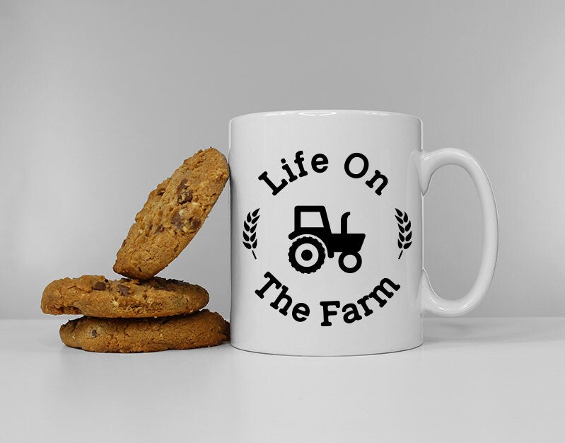Farmer Mug Life On The Farm Coffee Mug Farmhouse Tractor Graphic Tee – Bold Style · Perfect For Daily Wear
