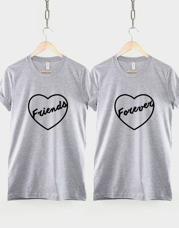 2 Best Friends TShirts Set Friends Forever Best Friend TShirt Twin Pack of 2 Graphic Tee – Easygoing Wear · Top Pick For Any Outfit