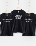 Family TShirts Set Of 3 Options Youngest Middle Oldest Child Brother Sister Sibling Shirts Graphic Tee – Soft Feel · Great Gift For Fans