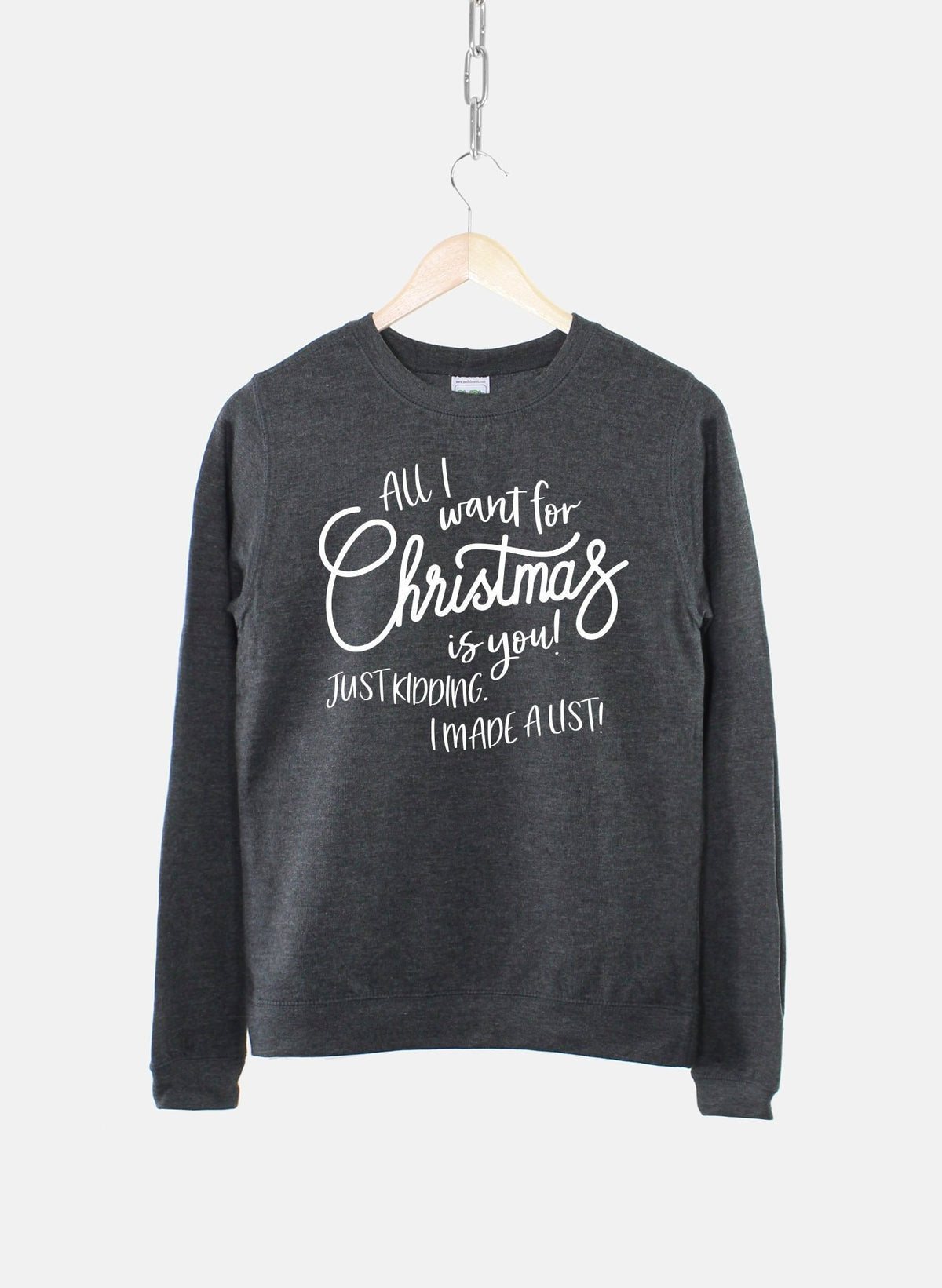 Womens Christmas Sweater All I Want For Christmas Is You Ladies Sweatshirt Sweatshirt – Bold Style · Top Pick For Any Outfit