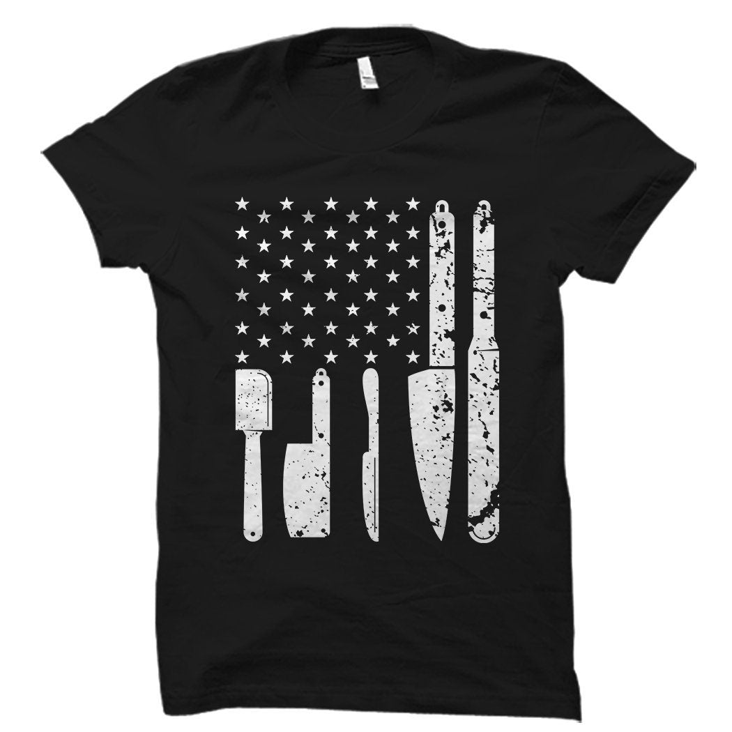 American Chef Shirt Chef Gift Butcher Gift Butcher Shirt Cook Shirt Cook Gift Cooking Shirt Cooking Gift Gift for Cook OS1259 Graphic Tee – Feel-Good Design · Top Pick For Any Outfit