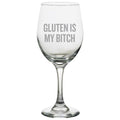 Funny Gluten Wine Glass Gluten Free Diet Gift Gluten Is My Bitch Celiac Awareness Anti Gluten Gift Graphic Tee – Everyday Comfort · Perfect For Daily Wear