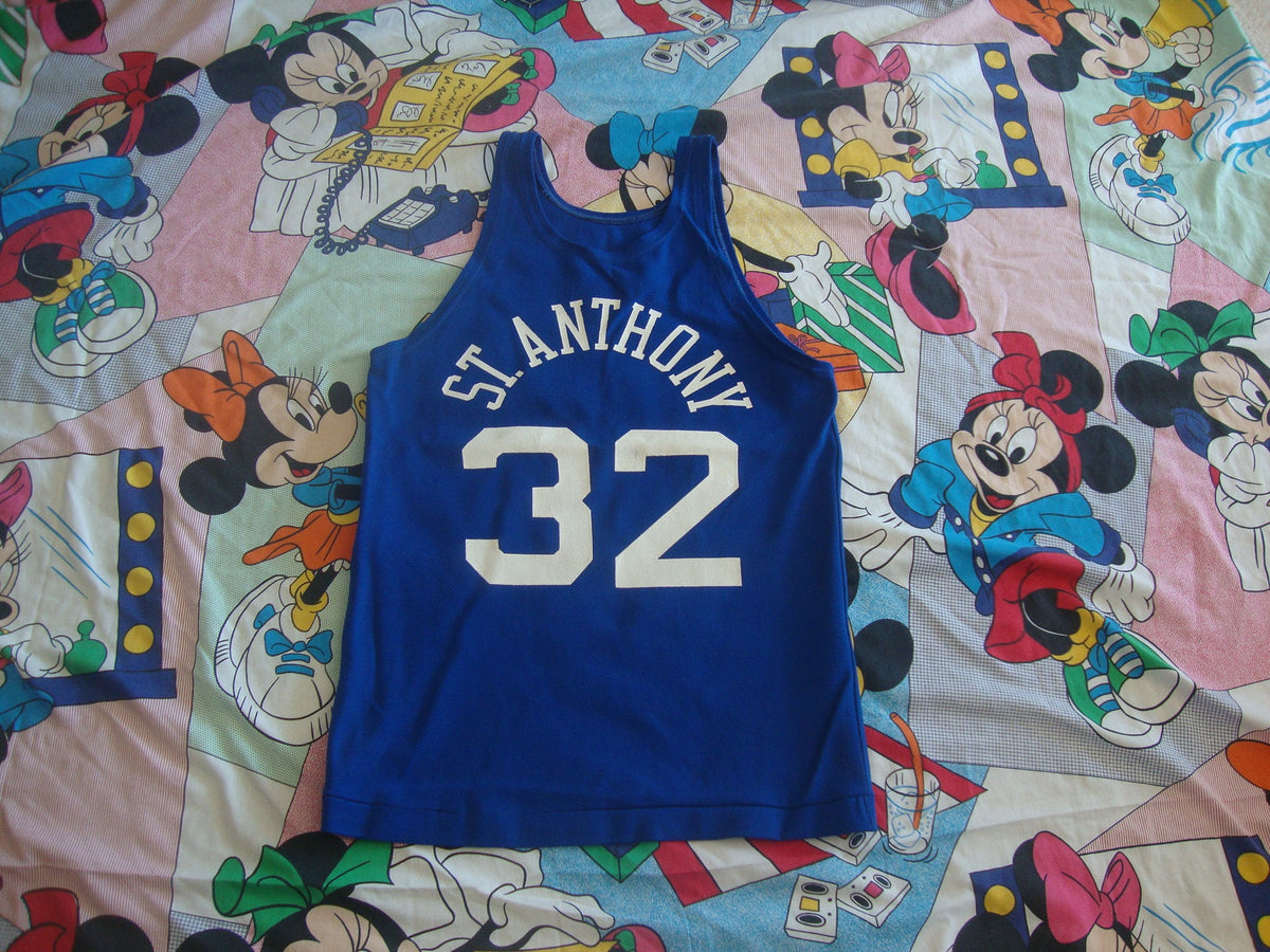 Vintage St Anthony Champion Blue Bar Tag Durene Basketball Jersey Sz S Jersey – Easygoing Wear · Trending Graphic Apparel