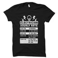 Funny Electrician Shirt Electrician Gift Shirt for Electrician Gift for Electrician Electrician TShirt Electrician Hourly Rate OS5973 Graphic Tee – Feel-Good Design · Trending Graphic Apparel