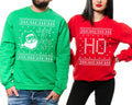 Christmas Party Couple Funny Sweaters Mens Green Fleece Sweater Womens red Unisex Sweatshirts ugly sweater pattern funny sweaters Sweatshirt – Fan Favorite · Perfect For Daily Wear