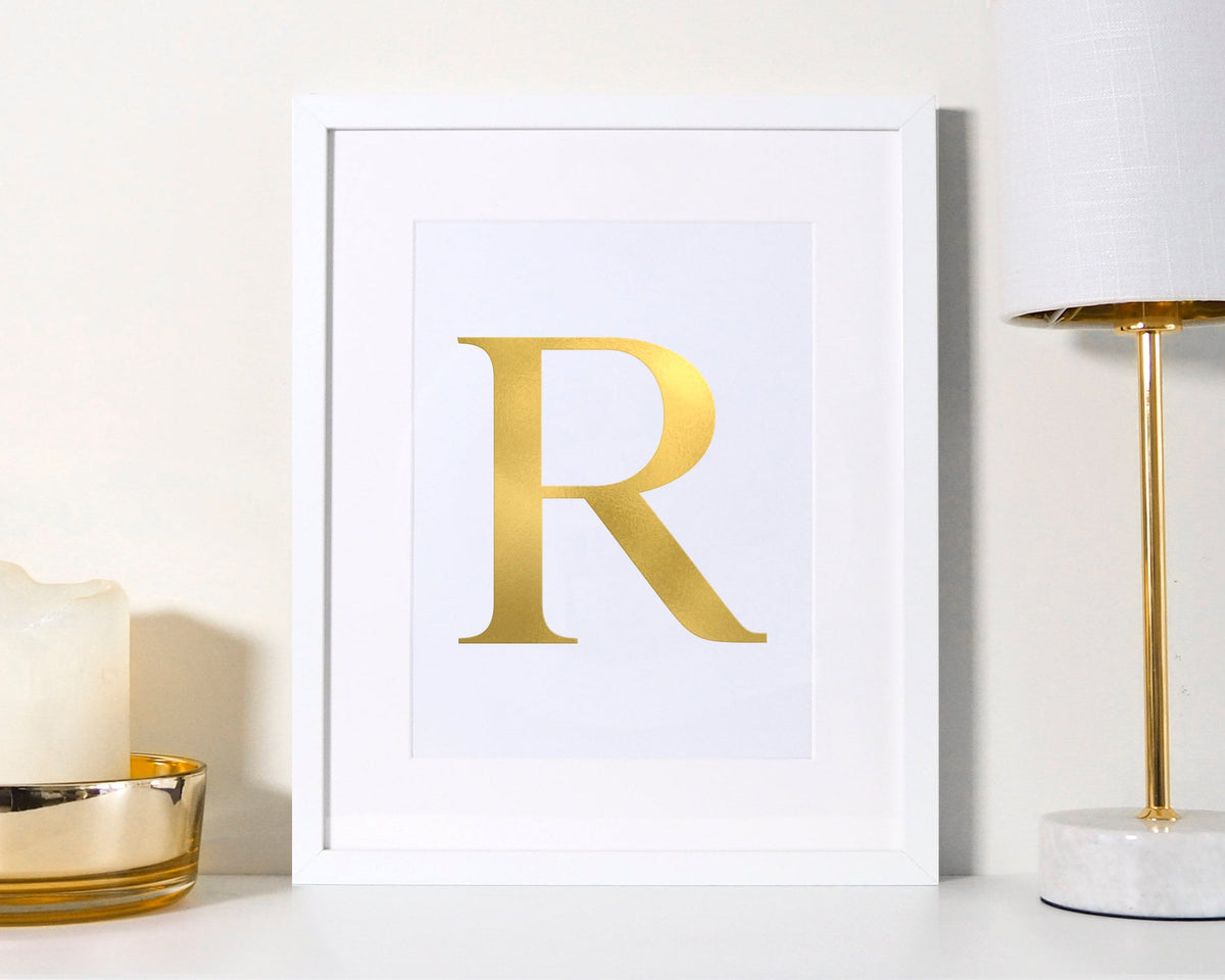 Personalized Housewarming Letter Initials Print Gold Chrome Foil Wall Art Graphic Tee – Cozy Vibes · Must-Have Style