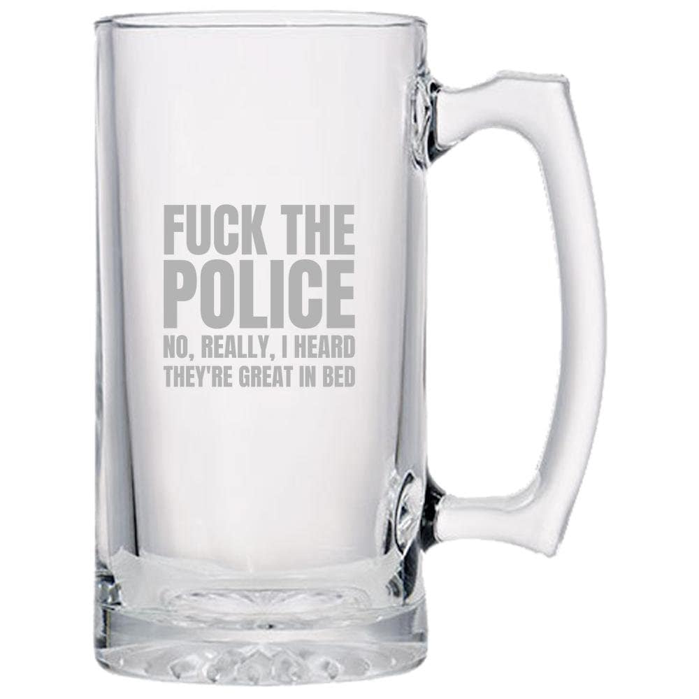 Funny Police Officer Gift Funny Cop Beer Mug Policeman Present I Heard They39re Great In Bed Graphic Tee – Premium Graphic · High-Quality Print